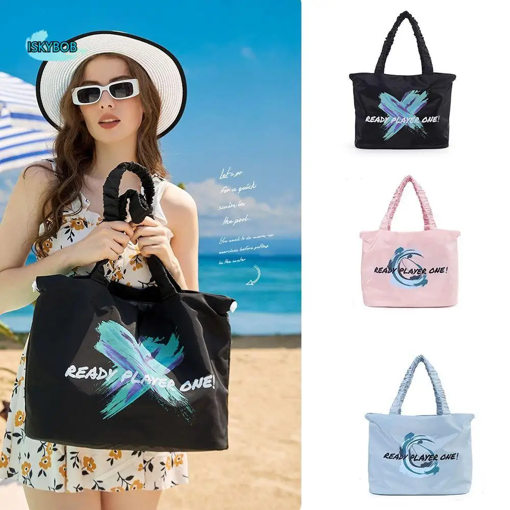 

Dry Wet Separation Swimming Shoulder Bag Korean style Large Capacity Fitness Hand Pouch with Handle Shopping Storage Bag