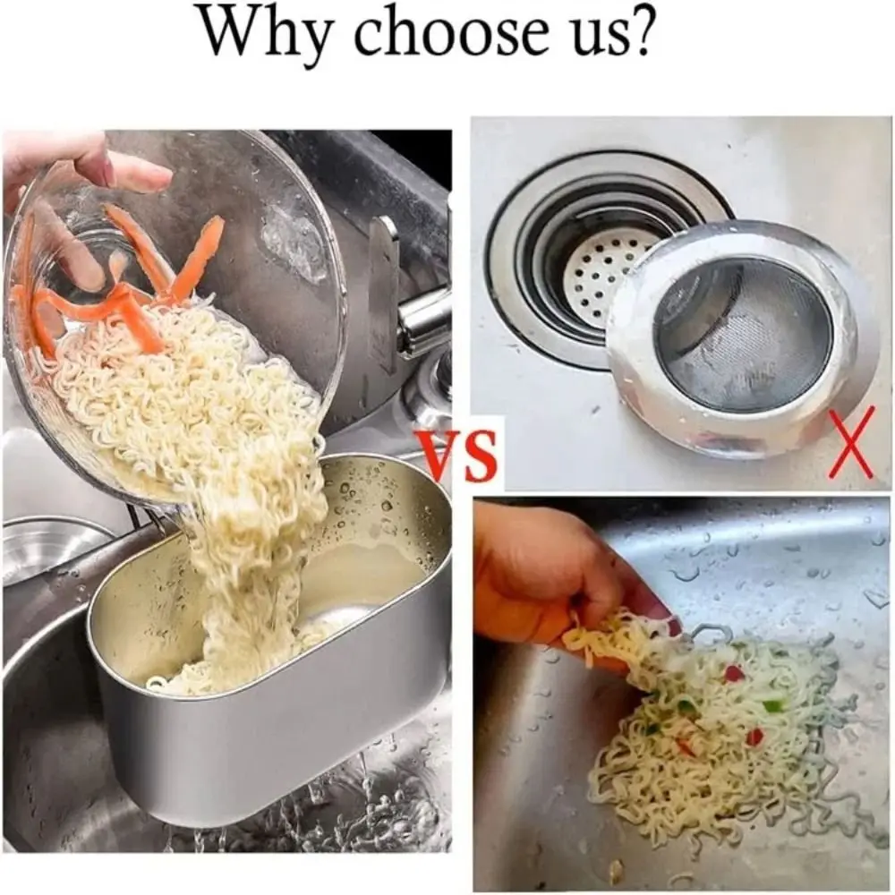 

Stainless Steel Portable Strainer Wall Hanging Rust-Resistant Drainage Basket Time-Saving Space-Saving Kitchen Strainer Bathroom