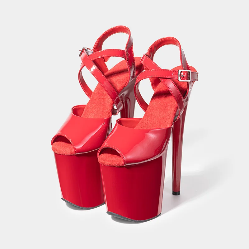 New Branded women's shoes pole dance 20cm sandals High Heels fashion sexy platform Black shoes Female party shoes