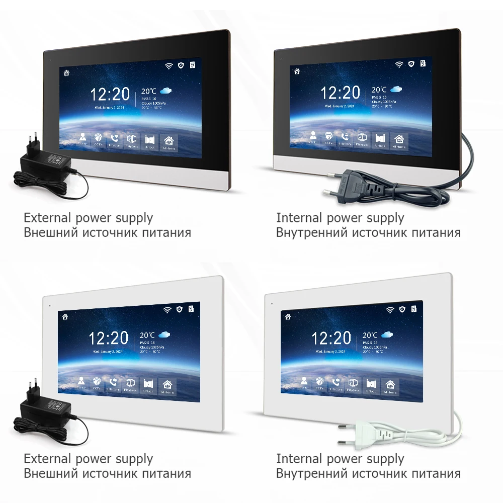 Hayway Tuya Wifi Video Intercom 1080P جرس الباب 7 بوصة IPS شاشة لمس كاملة مع معرف كشف الهاتف المحمول التحكم في الوصول فتح