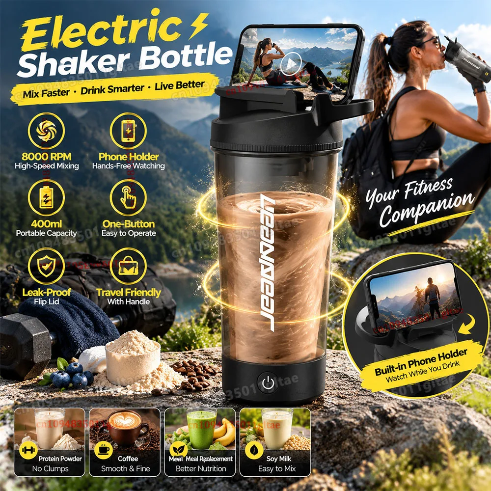 2026 Portable Electric Blender USB Rechargeable Shaker Cup High Powerful Sport Mixing Cup For Milkshake Coffee Outdoor Fitness