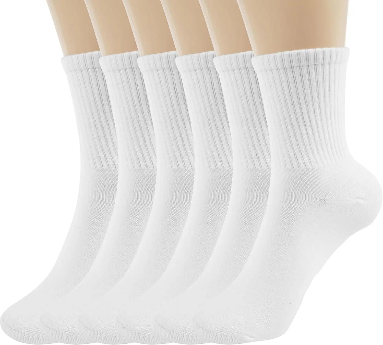 

Women's Casual Calf Socks - Soft Cotton Crew Ankle Socks Gift Set of 6 Pairs, Size 5-10