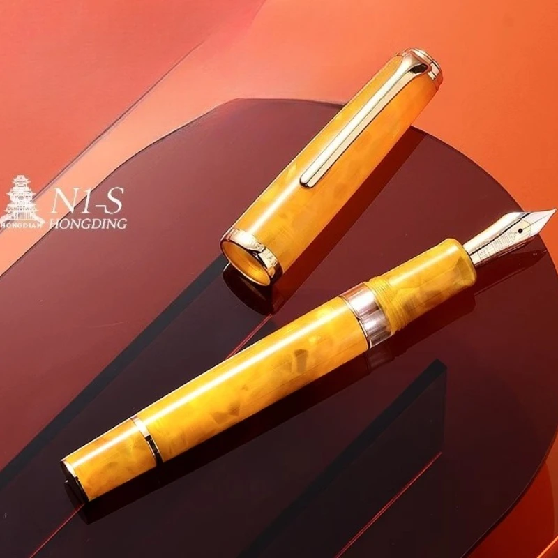 hongdian-piston-resin-pen-exquisite-adult-business-office-student-character-practice-pen-office-supplies-fountain-pens