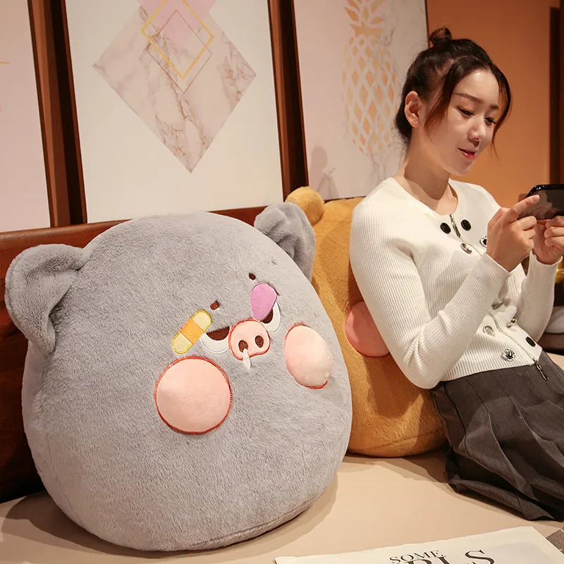 30/60cm Cartoon okrągła świnia pluszowe zabawki Kawaii okrągła poduszka w kształcie zwierzątka poduszka na sofę nadziewane dla dziewczynek prezenty urodzinowe dla dzieci