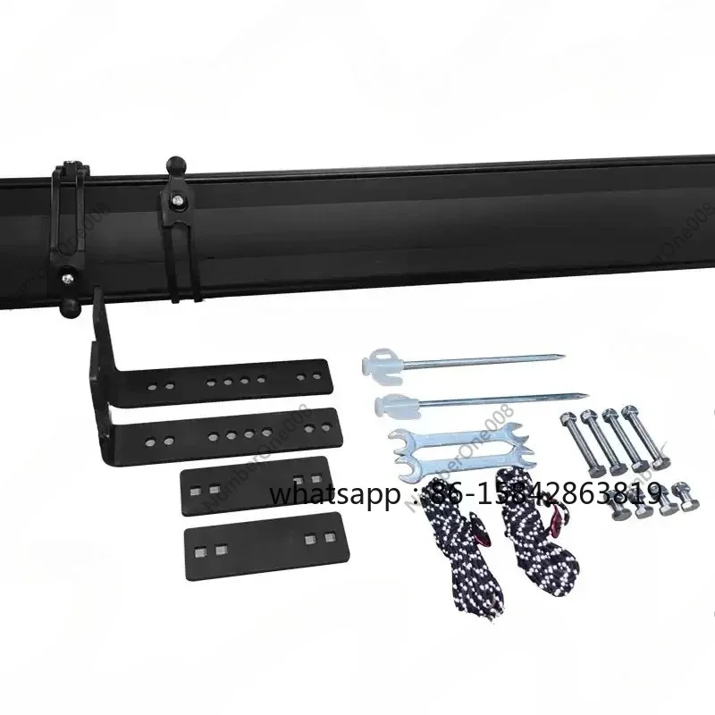 Aluminum Alloy Shell Waterproof and Sunscreen Car Side Canopy, Side Tent, Camping Black Rubber Car Side Sunshade