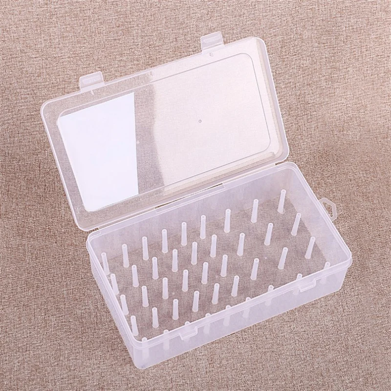 Sewing Thread Storage Box 42 Pieces Spools Bobbin Carrying Case Holder Craft.