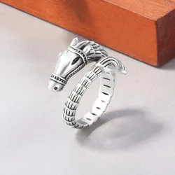Vintage Horse Rings for Women Men Trendy Animals Accessories Silver Color Jewelry Gifts