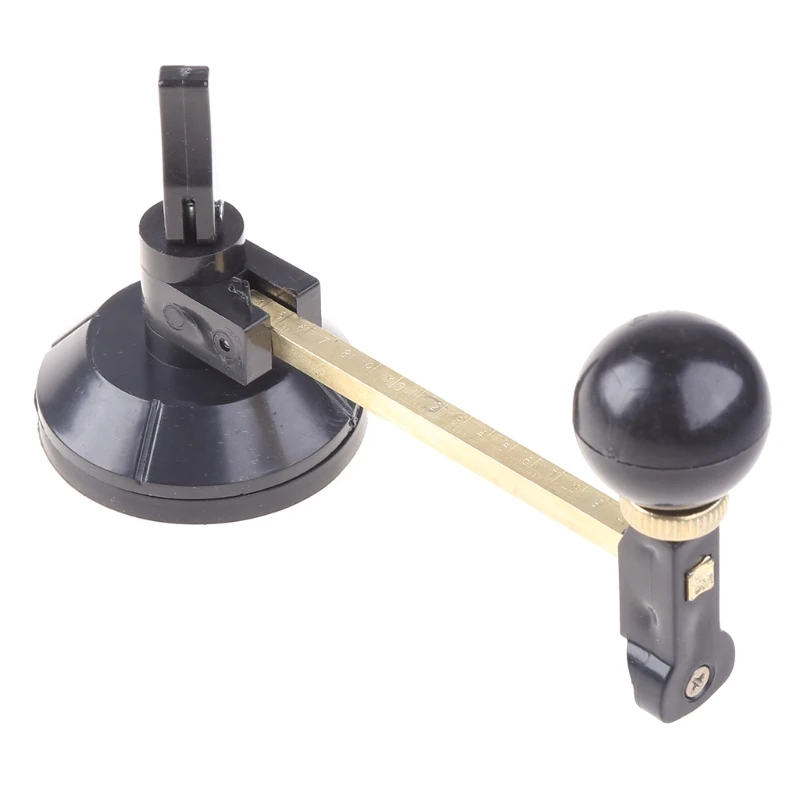 41QF 6 Rad Bau Werkzeug Langlebig Rund Kompass Glas Cutter mit Saugnapf