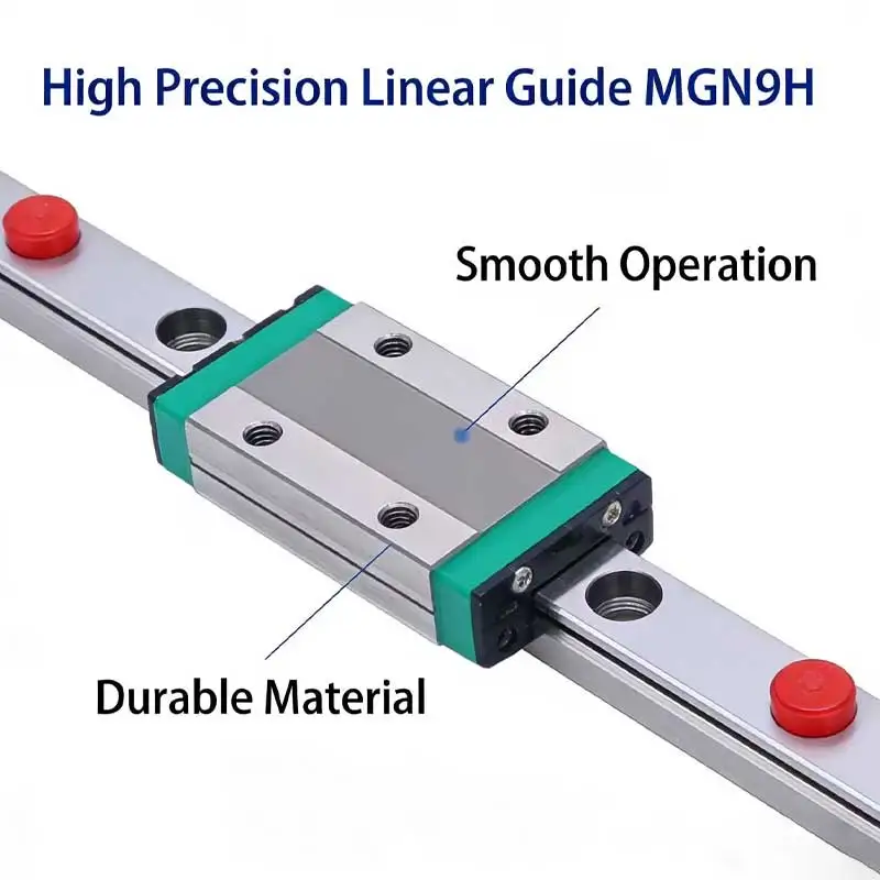 1PCS High Precision Linear Guide Rail MGN9H100 150 200 250 300 350 400 450 500MM Linear Rail + MGN9H Block