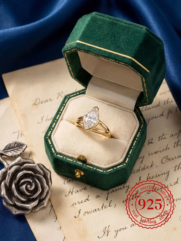 

Модное блестящее кольцо из стерлингового серебра 925 пробы с цирконием для женщин, кольцо для помолвки, свадьбы, годовщины, высококачественные ювелирные изделия