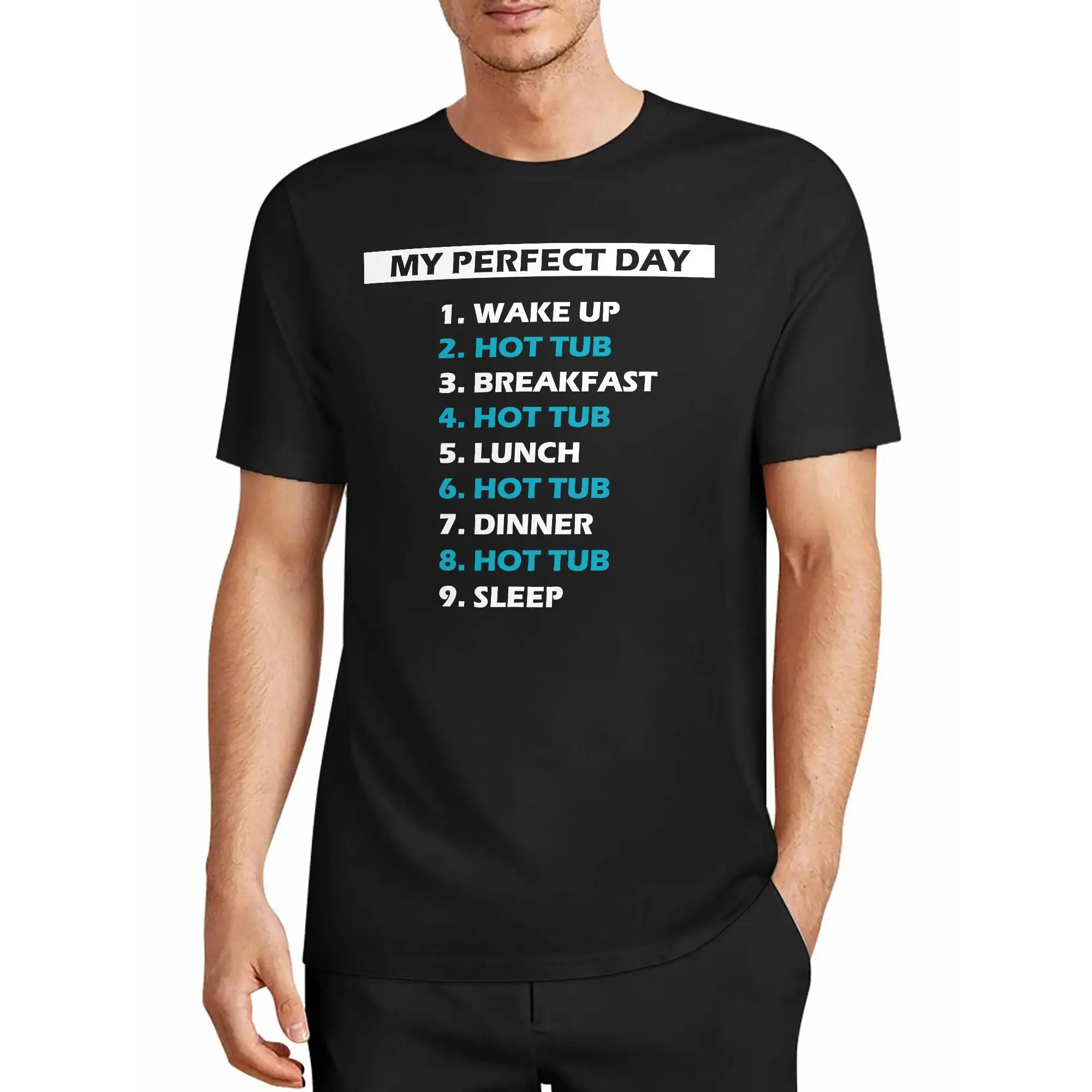 Men's T-Shirt, Bathtub Whirlpool Vacation Style