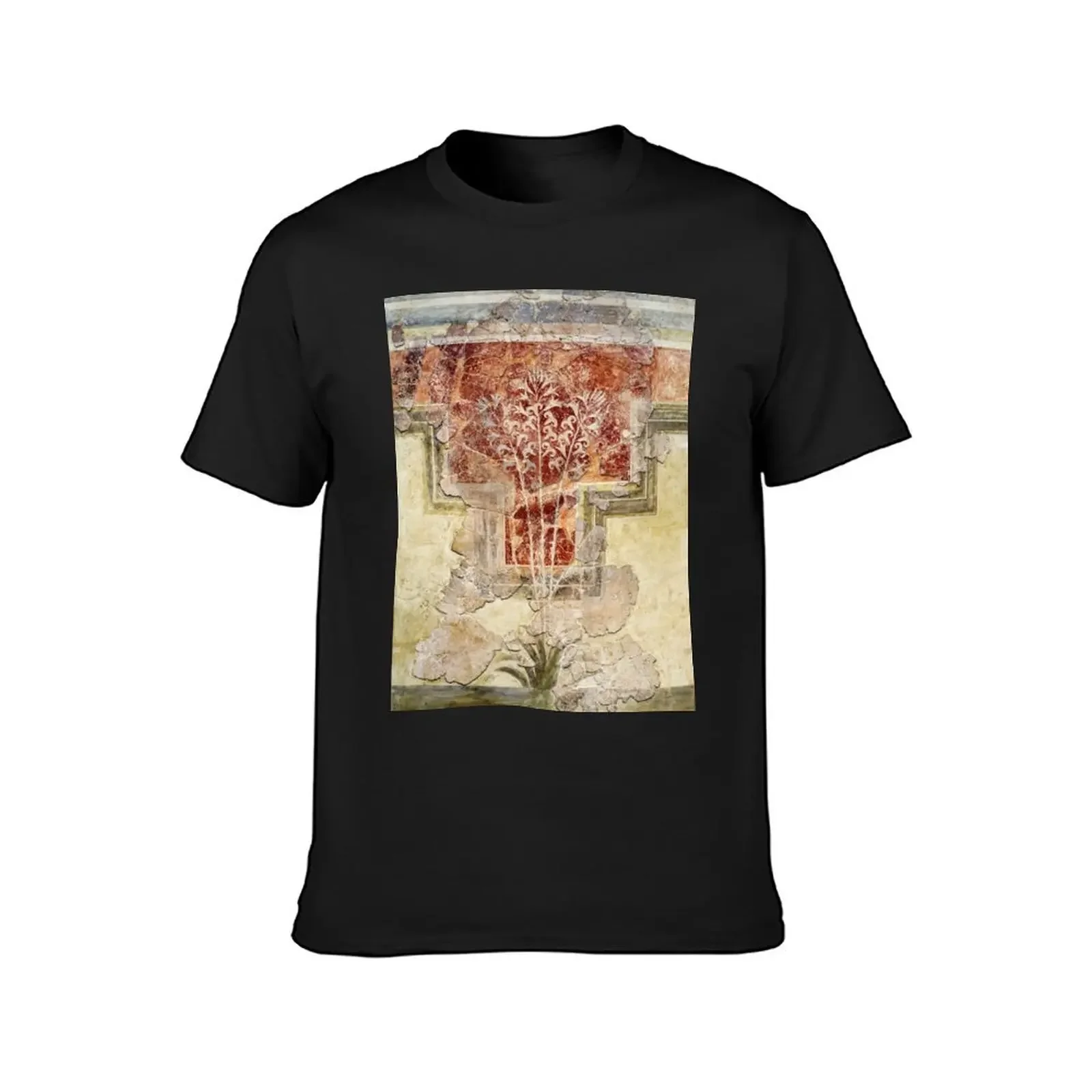 Minoan Fresco. Lilies T-Shirt heavyweights summer tops t shirts for men cotton