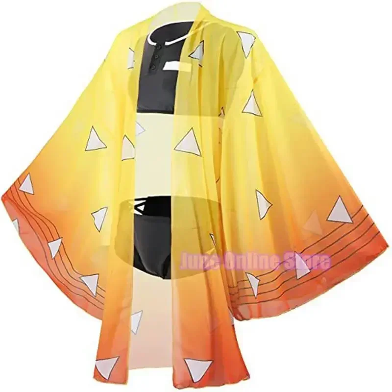 Anime Demon Slayer Shinobu Kocho Cosplay Costumes Beach Summer Swimsuit Kimetsu No Yaiba Kimono Kamado Nezuko Bikini for Women