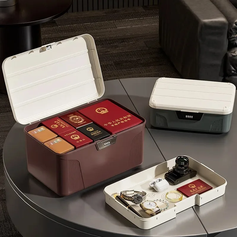 Kotak Penyimpanan Digital dengan Kunci Sandi, Aman untuk Paspor, Obat, Organizer Portabel, Kotak Penyimpanan Uang Tunai, Perhiasan, Privasi, Keamanan Rumah Tangga