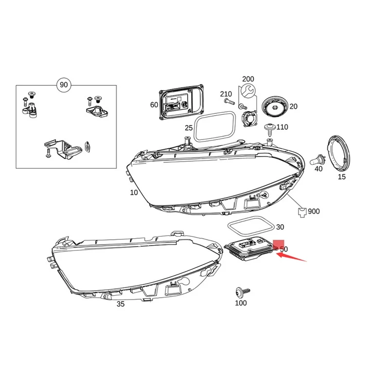 A1779005902 LED Headlight Control Module Unit For Mercedes-Benz W177 A220 2019-2020 Xenon Headlight Ballast A1779024604