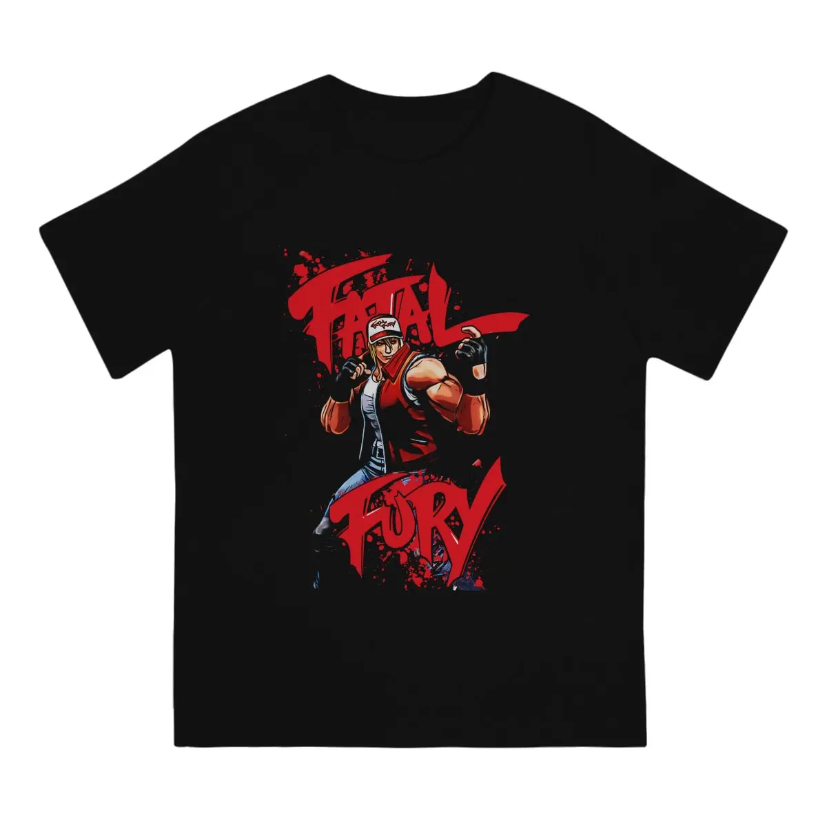 Fatal Fury Classic  T-Shirts Men The King of Fighters Game Humor Cotton Tees O Neck Short Sleeve T Shirt Adult Clothes