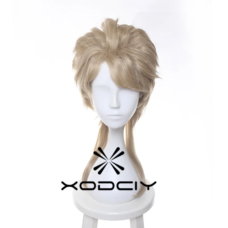 Dio Brando Cosplay Wig Jojo Bizarre AdventureHeat Blonde  Resistant Synthetic Hair Wigs + Wig Cap