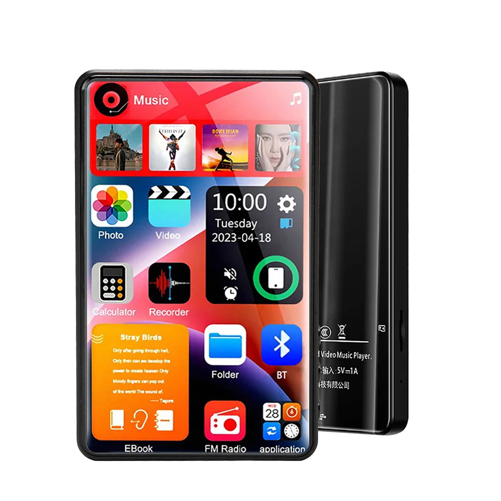 

Bluetooth 5.2 MP4 MP5 Player MP3 Player 4.0"Full Touch screen Music Player