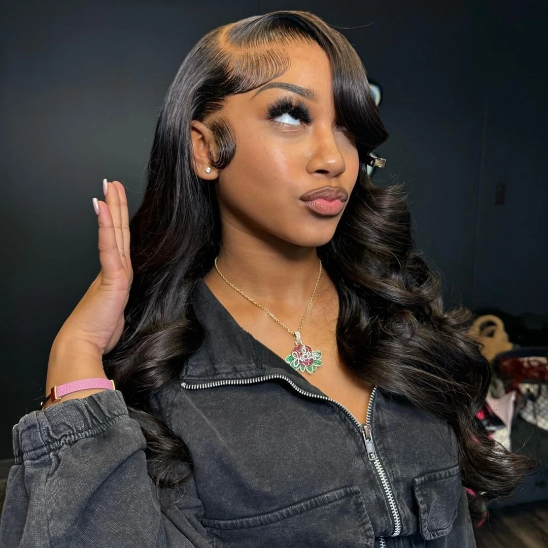 200 كثافة الجسم موجة 13x4 الدانتيل الجبهة الباروكات شعر الإنسان قبل قطعها 13x6 HD الدانتيل الباروكات الأمامية للنساء مع شعر سيء حولها ﻿