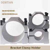 Soporte de Motor de abrazadera de husillo de aluminio de 38/40/42/44/45/46/52/55/65/80mm con tornillo de 4 Uds para montaje de Motor de máquina enrutadora de grabado CNC