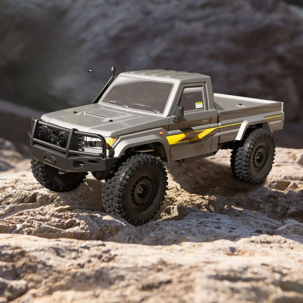 YK41011 1/10 RC 4WD Pickup Truck with Front and Rear Manual Differential Locks High and Low Speeds Electric Brushed Crawler