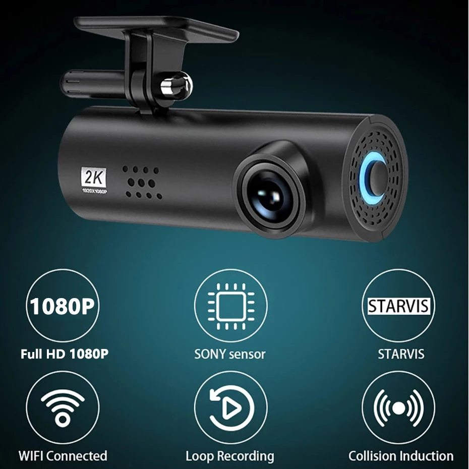 Wifi Dash Cam Full HD 1080P Car Video Recorder DVRs 24h Parking Monitor Camera Night Vision Loop Recording Dashcam Registrator