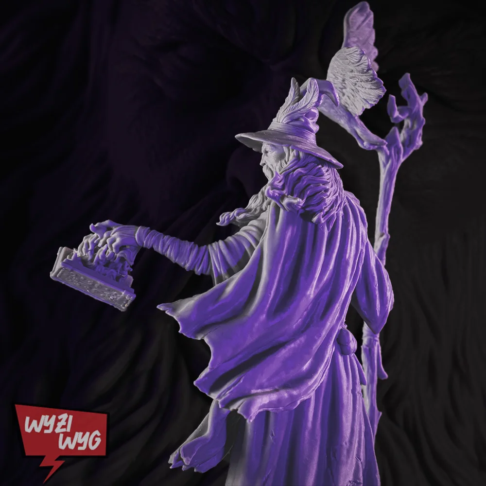 Mage Miniature, Wizard Figure, Sorcerer, Alchemist, HD 3D Printed Model, Pathfinder, Tabletop, Wargame, DnD, 40K TRPG