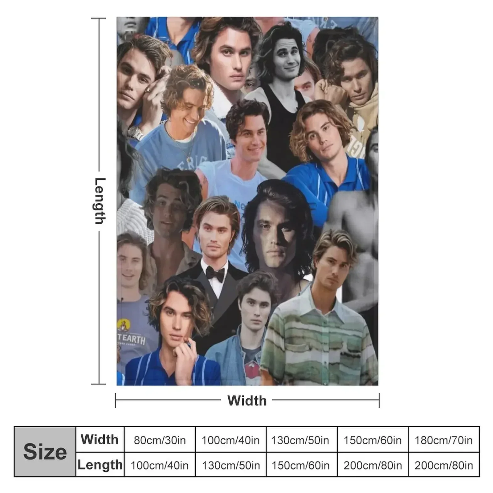 Chase Stokes Photo Collage Throw Blanket Luxury Throw Giant Sofa Soft Plush Plaid Blankets For Baby Thermal Blankets