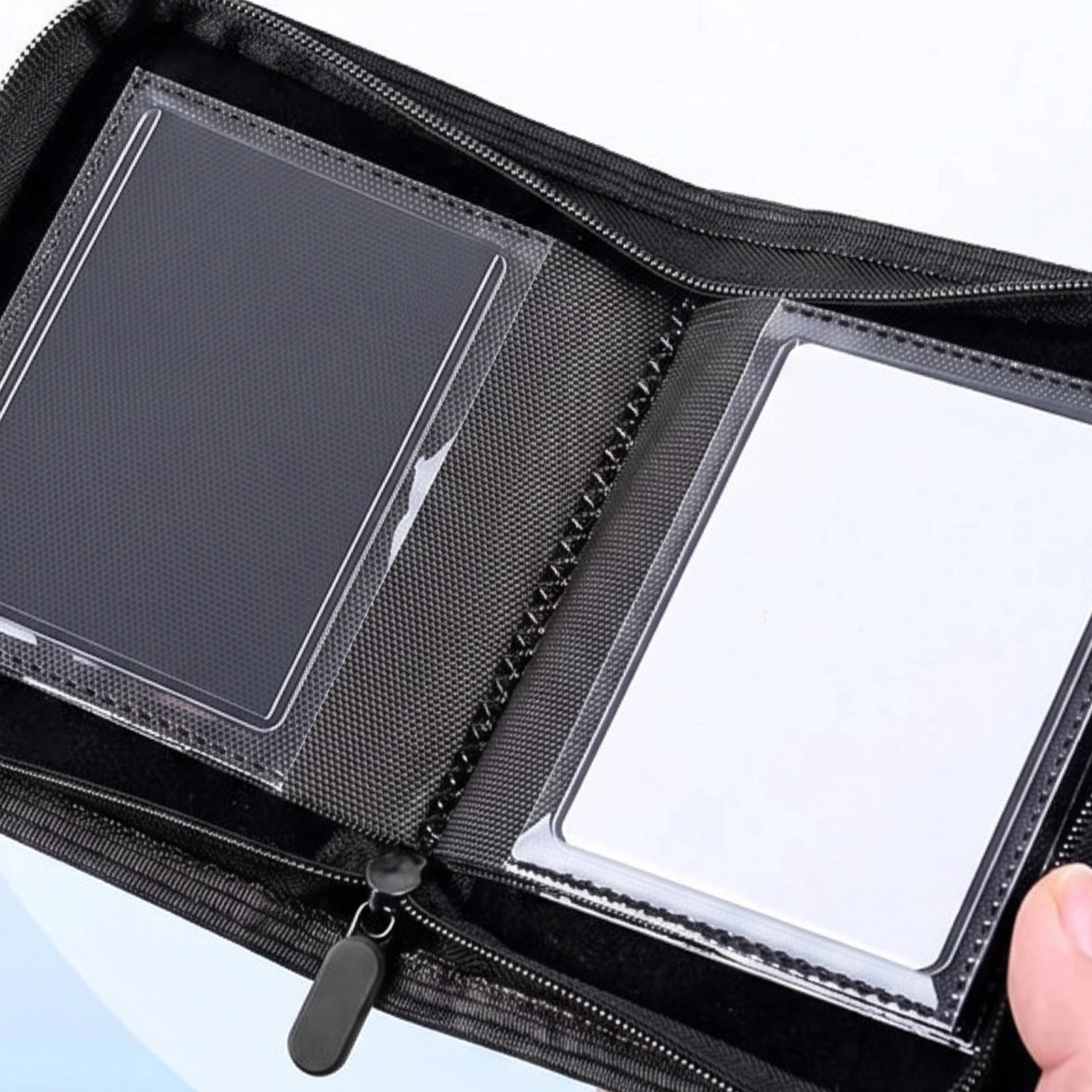 40 Pocket Card Binder Side Load Zipper Card Binder Waterproof Diamond Texture Zipper Album Portable Photocard Holder Storage Bag