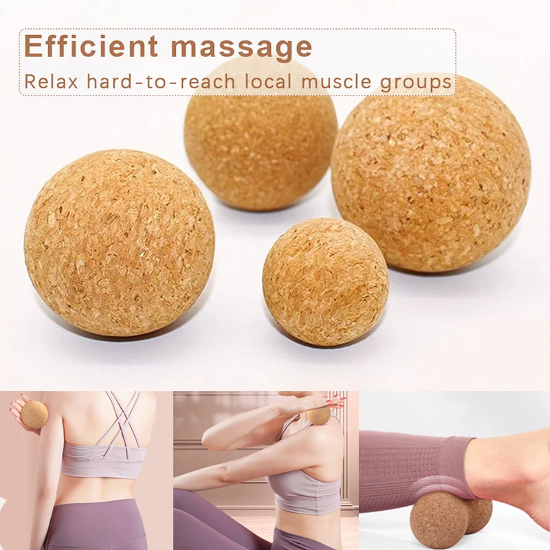 Portable Yoga Ball Cork Myofascial Ball Massage Ball Back/foot/body Massage Tension Release Therapy Relax Muscles Trigger Point