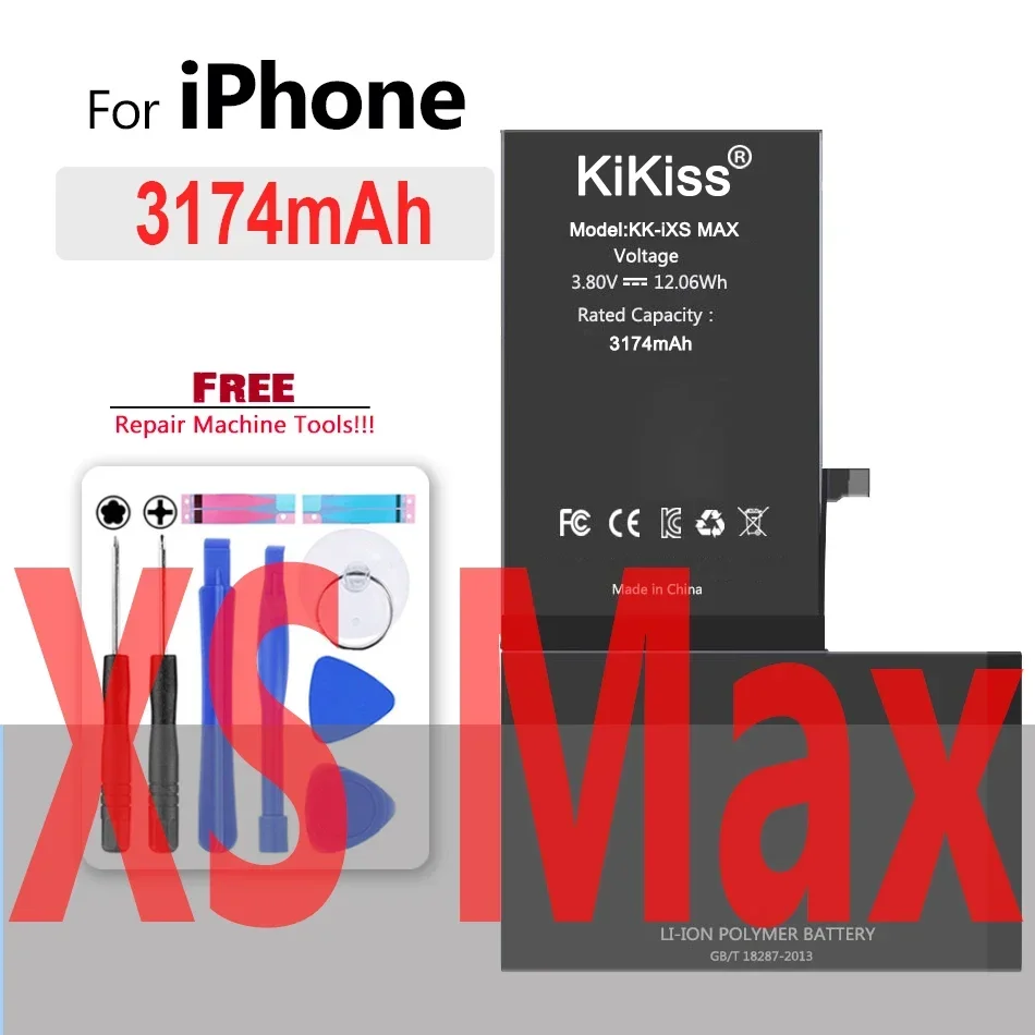 Batería de Alta Capacidad para iPhone 6S 6 7 8 Plus 6Plus, iPhone X SE 5S 5C 5 XR XS Max, Reemplazo 2