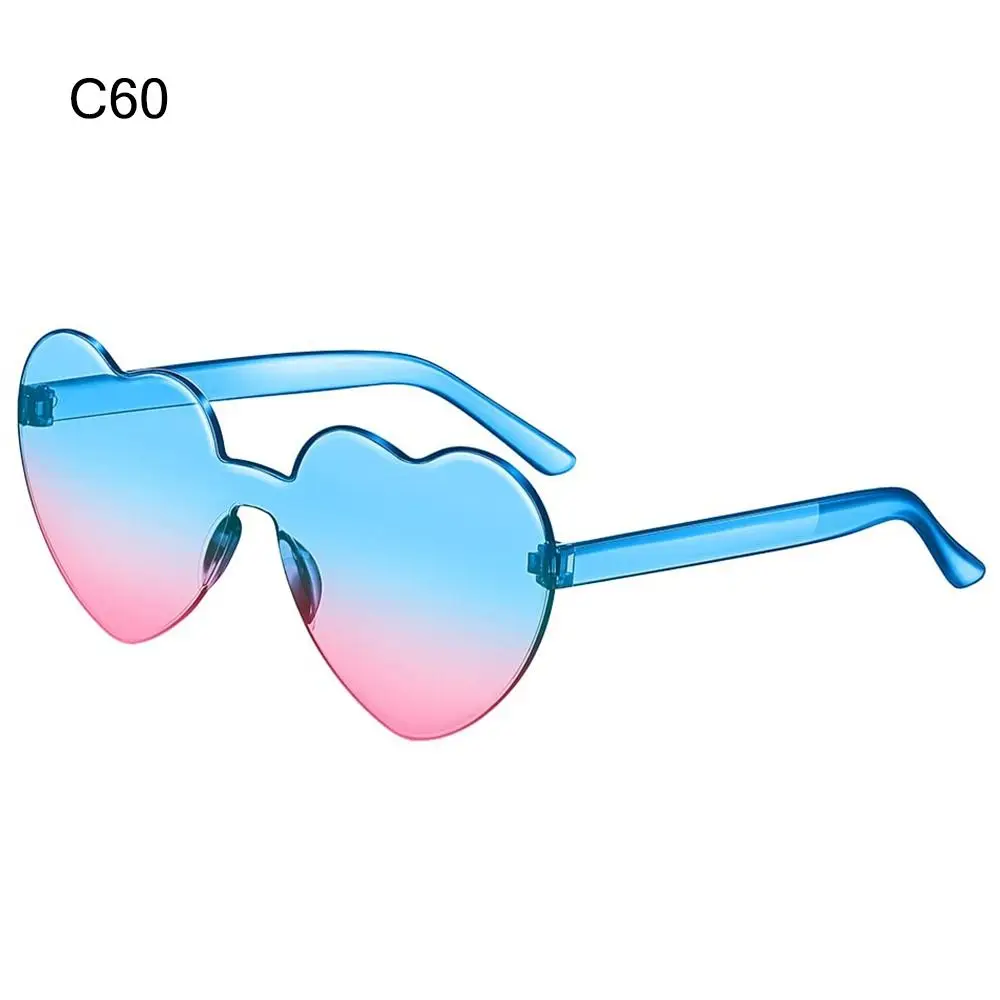 

Funny Gradient Lenses Colorful Party Sun Glasses Heart-shaped Sunglasses Shades Heart Glasses