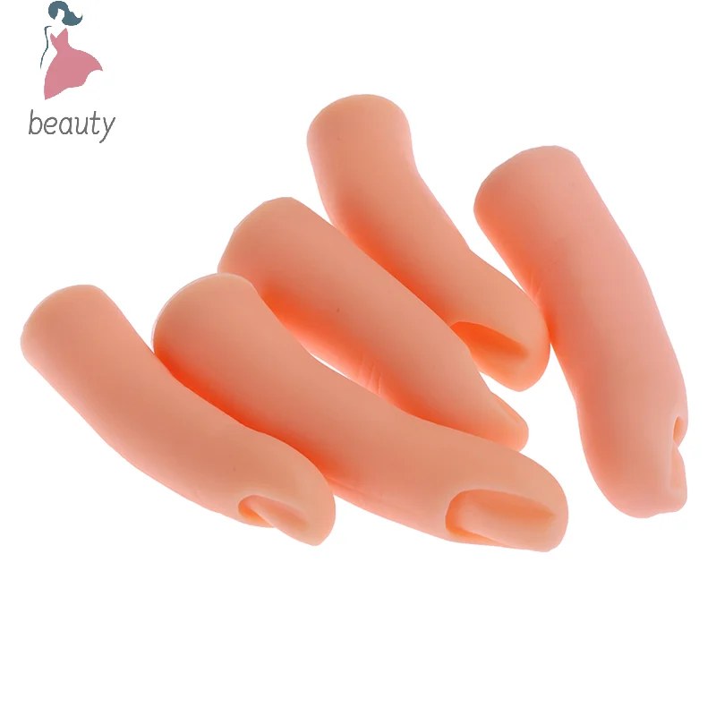 Juego de Herramientas de manicura para entrenamiento de uñas, modelo de Gel acrílico para práctica de manicura, 5 unidades por Set