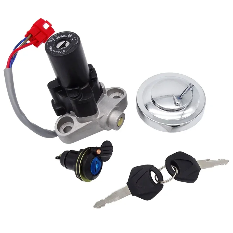 

Motorcycle Ignition Switch Lock Gas Tank Cap Cover Lock Key for Yamaha XVS1100 XVS650 4TR-82021-00 4TR-82501-00 4TR-82501-01