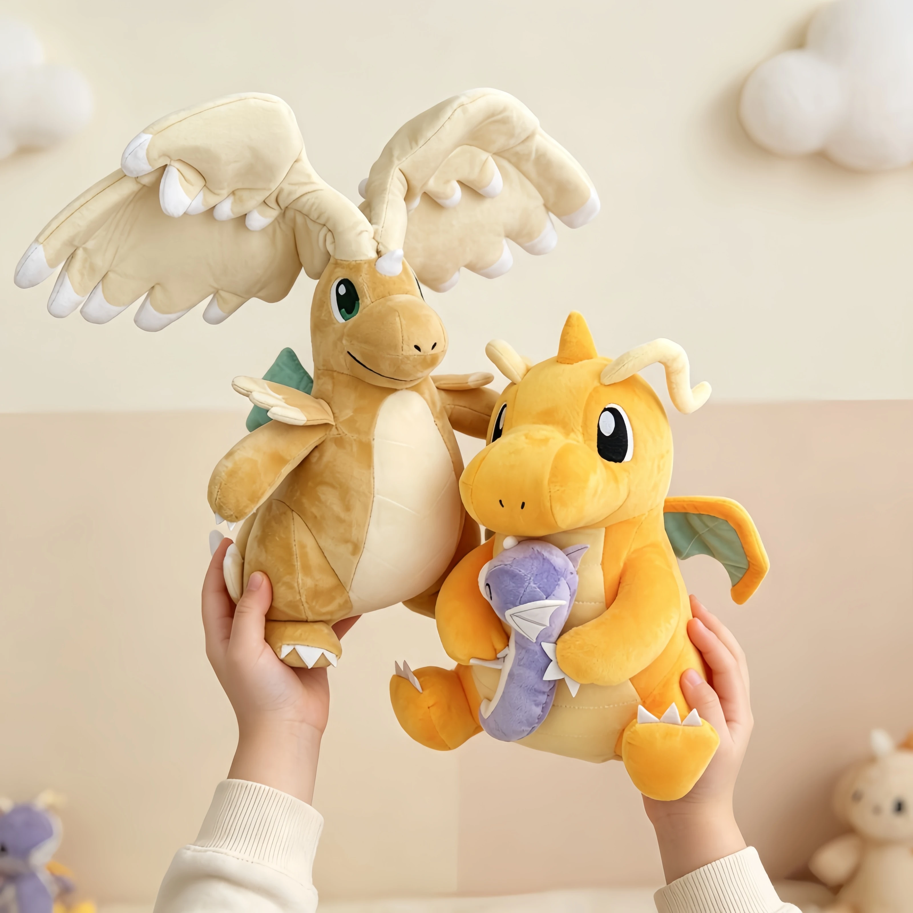 Anime Mega Dragonite Plush Toy Cartoon&Cute Evolution Dragon Charizard Tyranitar Dragapult Plush Plushie Animal Soft Stuffed Toy