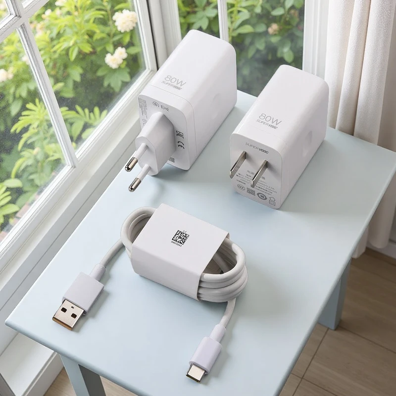 

Зарядное устройство Realme 16 15 14 Pro+ 80W SuperVOOC EU/US, адаптер для быстрой зарядки Super Dart, USB-C кабель для Realme GT 7 6 7T NEO 3