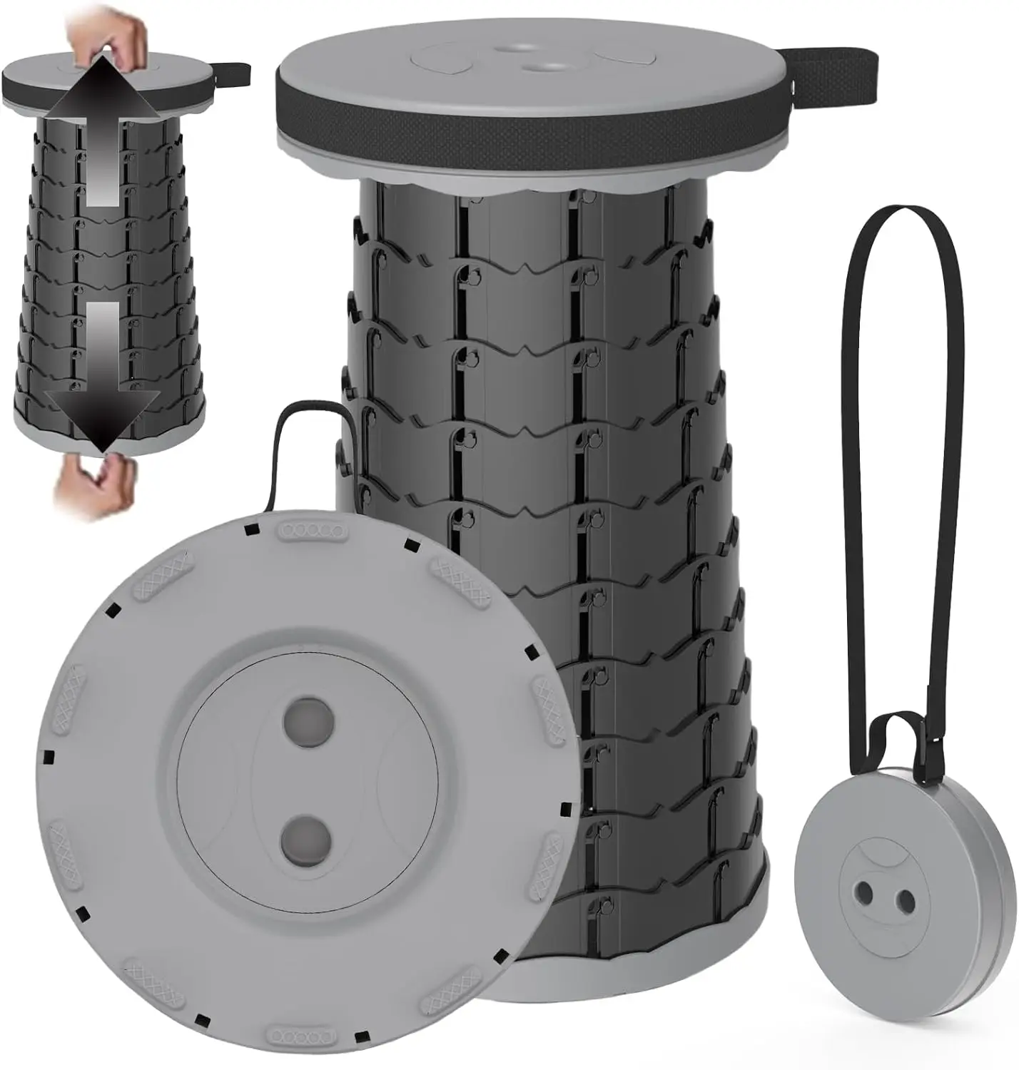 

Модернизированный портативный складной табурет 2025 года, вместимость 440 фунтов, легкий складной табурет для кемпинга для рыбалки, пеших прогулок, путешествий, барбекю