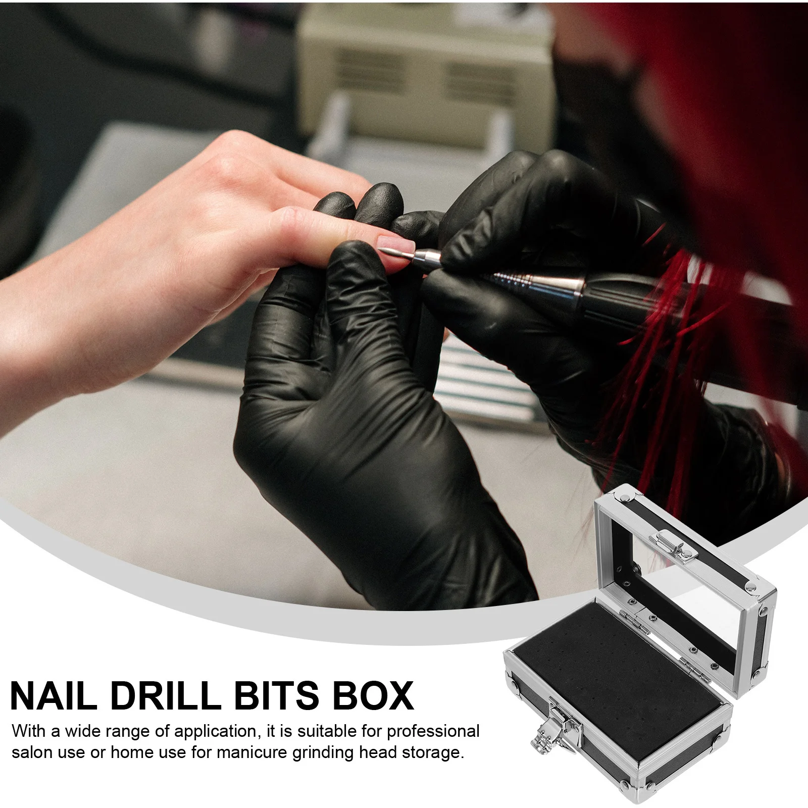 

Nail Drill Bits Storage Case 50 Holes Nail Bit Holder Display Organizer Compact Durable Portable for Professional Use