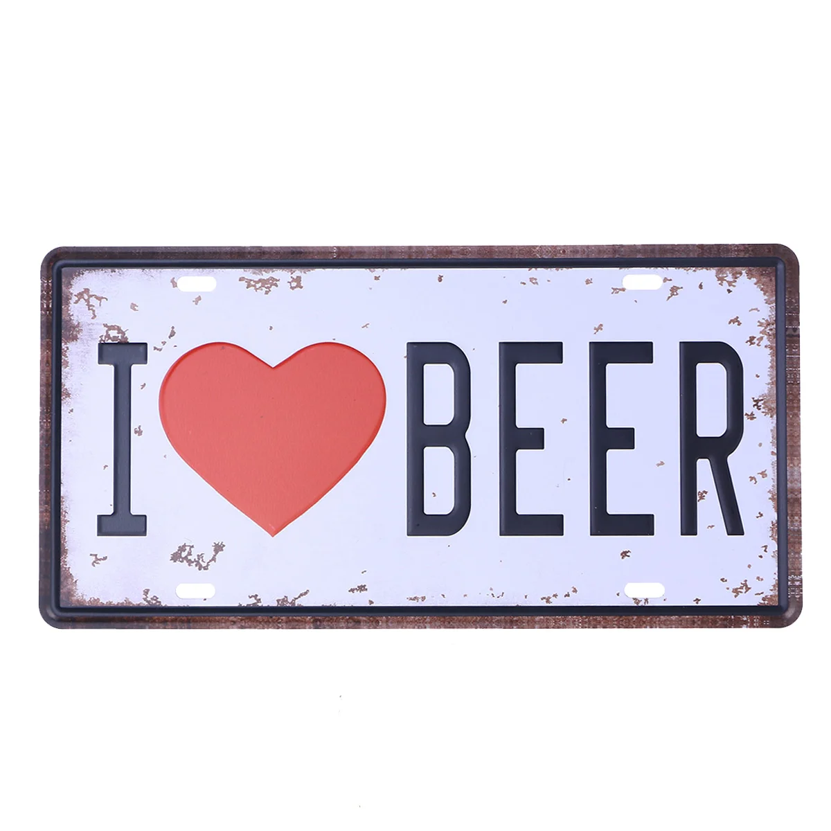 Simple Truth Vintage Decorative Signs Tin Metal Iron Car Sign Painting for Wall Home Bar Coffee Shop (I BEER)