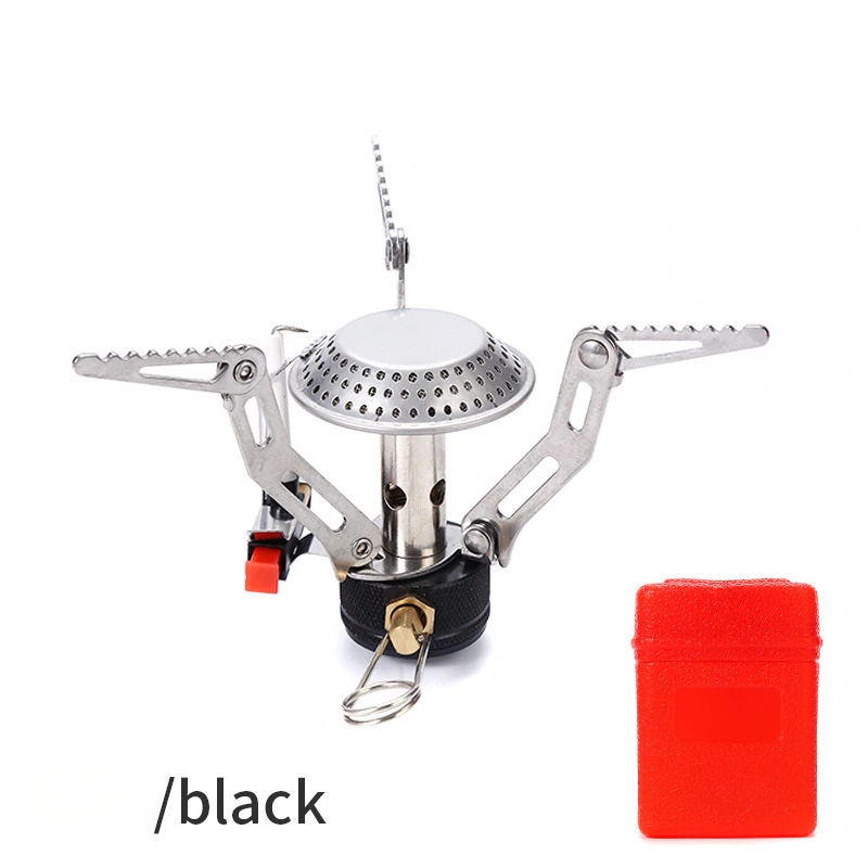 Portable Butane Gas Stove Folding Burner Furnace Outdoor Mini Stove Camping Adjustable Stainless Steel Stoves Survival Furnace