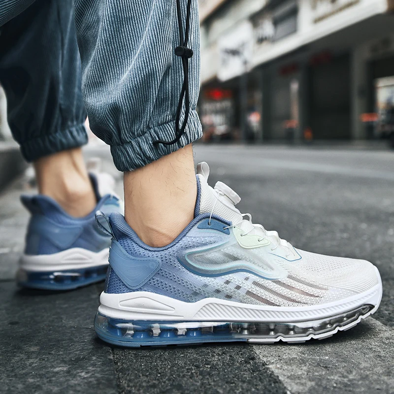 أحذية رياضية كاجوال للرجال قابلة للتنفس، أحذية رياضية فاخرة بدون كعب أنيقة - أحذية سباق مريحة للرجال