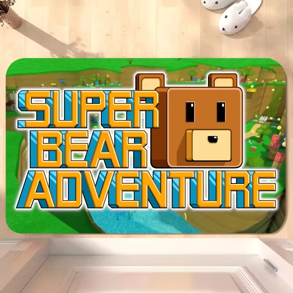 Game Super B-Bear A-Adventure D Floor Mat Bedroom Kitchen Door Bath Living Room Home House Super Absorbent Foot Non-slip