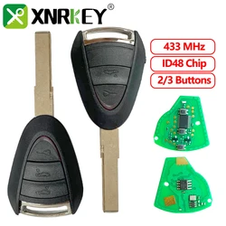 XRNKEY ID48 Chip 433.92Mhz Car Key For Porsche Boxster S Cayenne Cayman Turbo 911 987 996 997 Targa Replacement Case Remote Fob