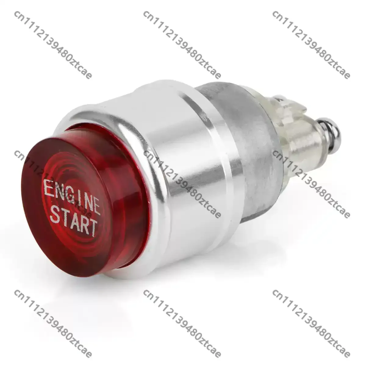 12V 20A Metal Momentary Ignition Button With Red LED Light Auto Modification One Touch Starter Switch