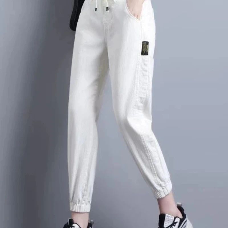 Jeans da donna Harem gamba dritta pantaloni da cowboy femminili giapponese Y2k aderente tendenza 2025 pantaloni casual moda retrò stile coreano