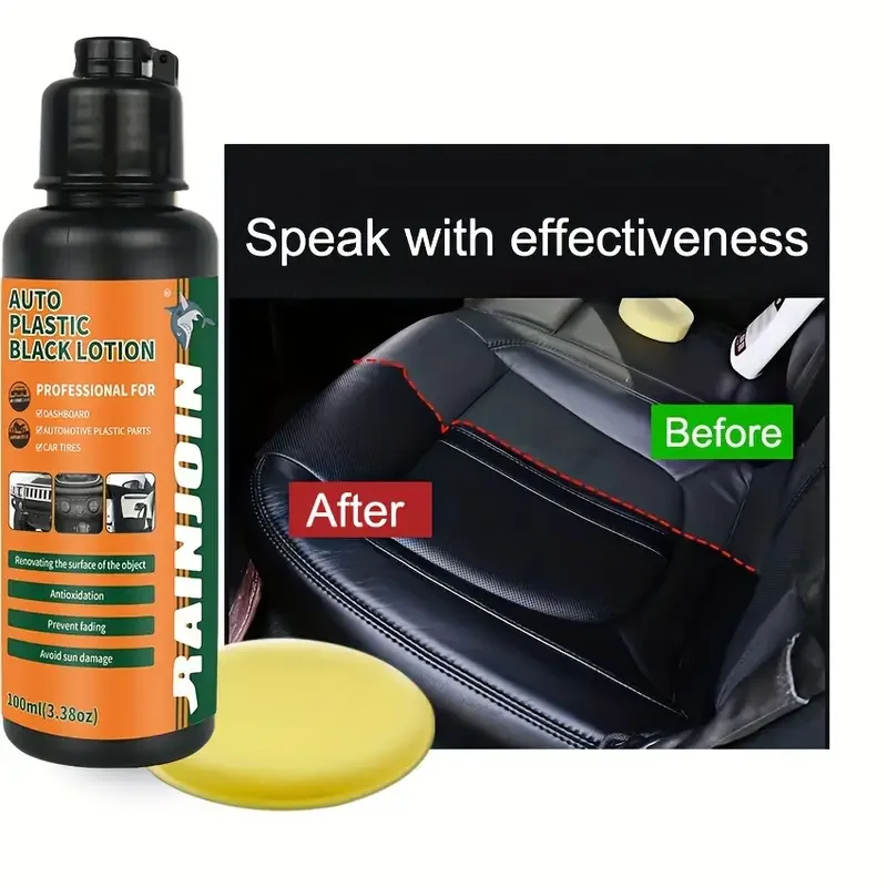 Crystal clear car plastic repair agent - car interior and panel renewal wax coating agent, advanced car care polish