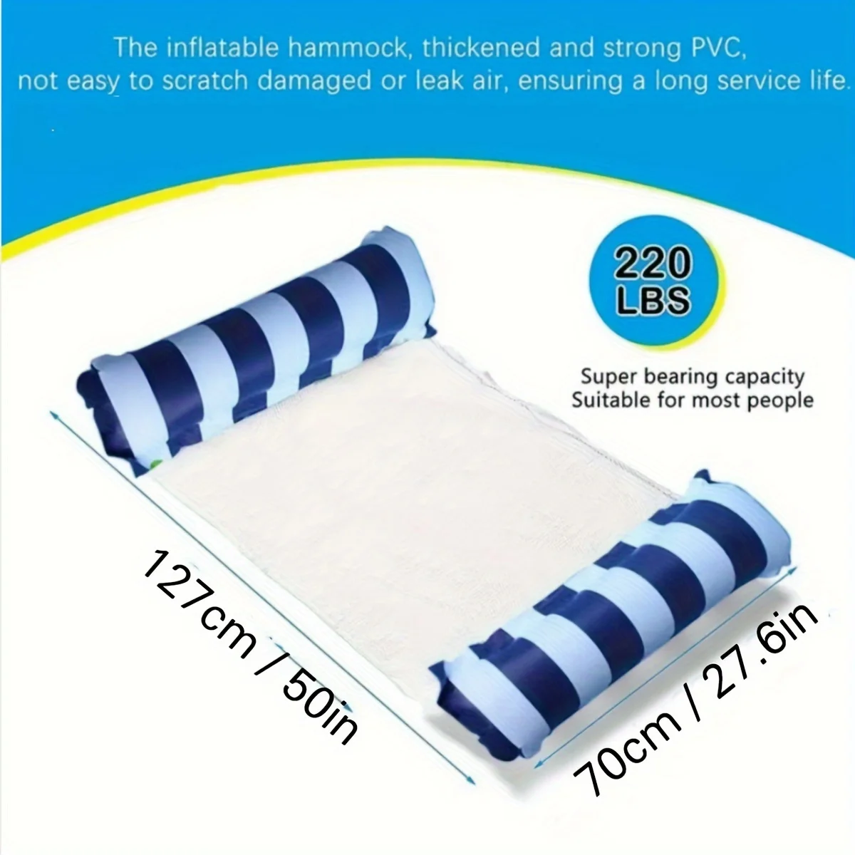 Premium Striped Swimming Pool Loungers - Durable Sunbathing Mattresses, Perfect for Pool Parties & Beach Adventures