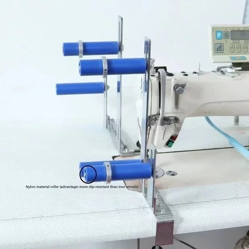 Elastic Tape Feeder Bearing Holder, No-Lift Waistband Stretching Attachment for Double Needle & Overlocker Machines