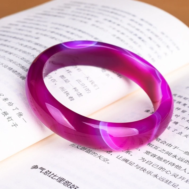 سوار العقيق الأرجواني الطبيعي سوار العقيق البنفسجي للنساء #3