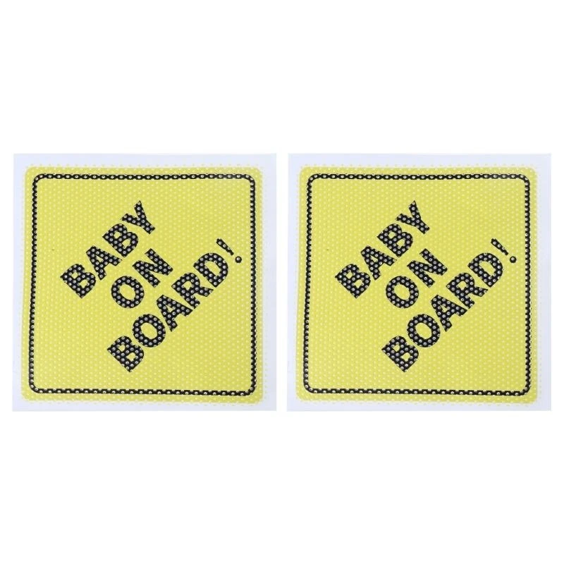 2026 New Pack of 2 Baby on Boards Signs Adhesive Stickers Baby on Boards Decals Easy to Apply forHigh Visibility at Night